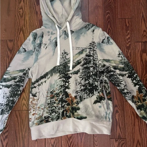 Tommy Hilfiger Landscape Graphic Print Hoodie - Picture 1 of 4